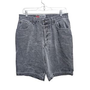 Vintage Red Eraser Denim Jean Shorts Mens Size 32 Button Skater Grunge(892)